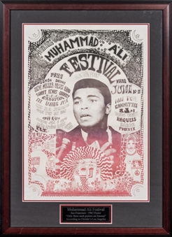 1967 Muhammad Ali Festival Framed Concert Poster 